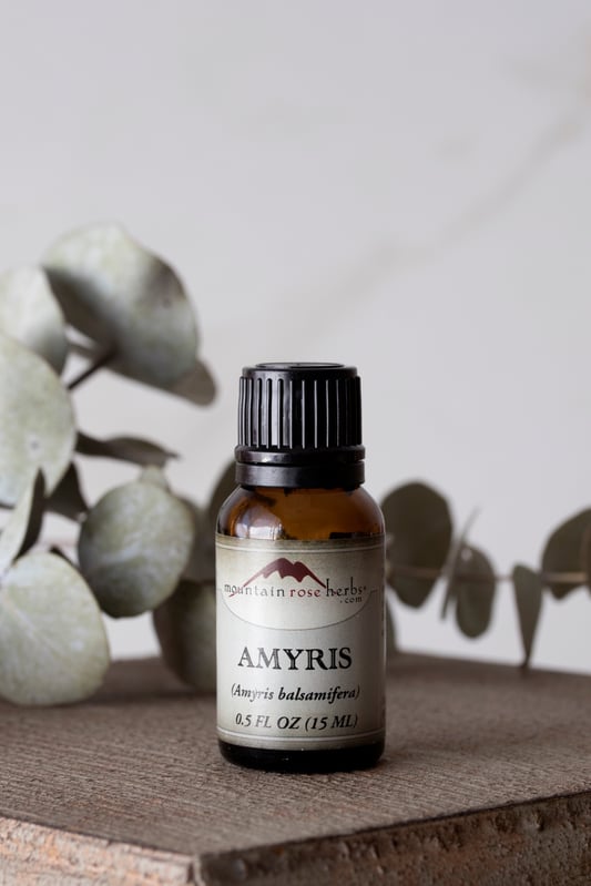 Amyris Essential Oil .5 oz bottle from Mountain Rose herbs