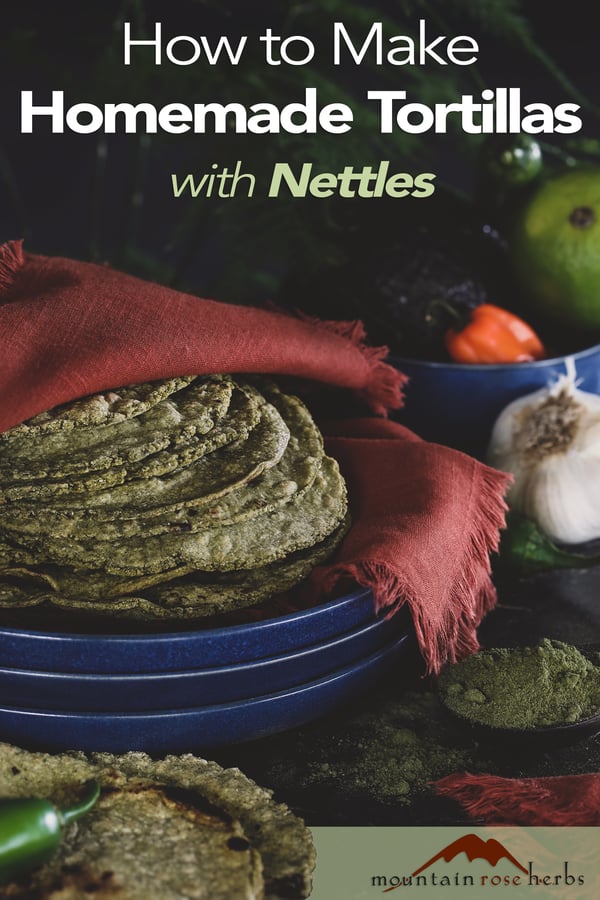 Pinterest image to How to Make Nettle Tortillas.