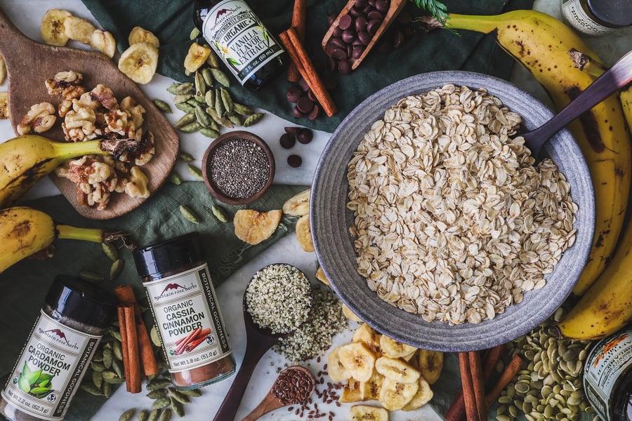 Banana bread granola ingredients!