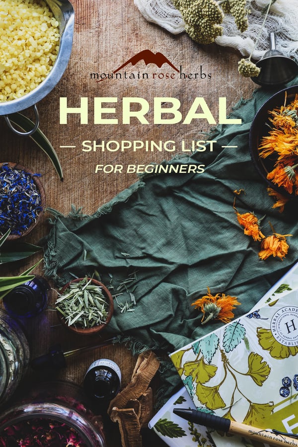 Pinterest image to Beginners Herbalist Checklist 