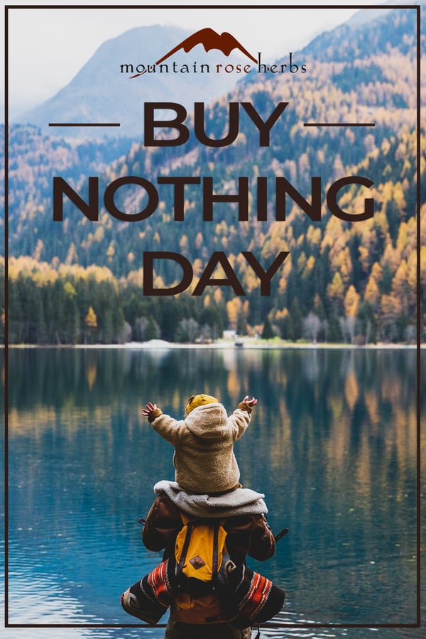 Pinterest image to Buy Nothing Day 