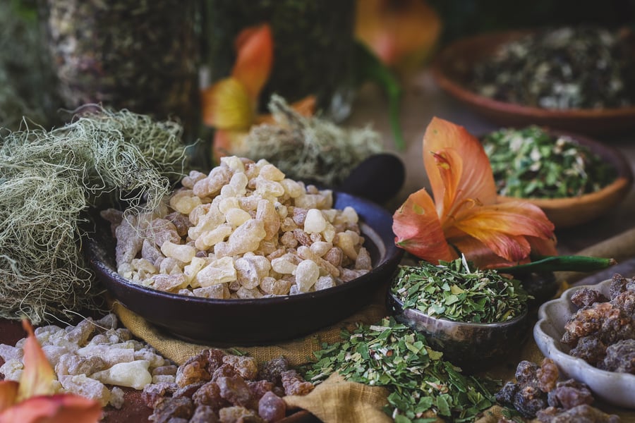 An assortment of soon to be fairwild botanicals