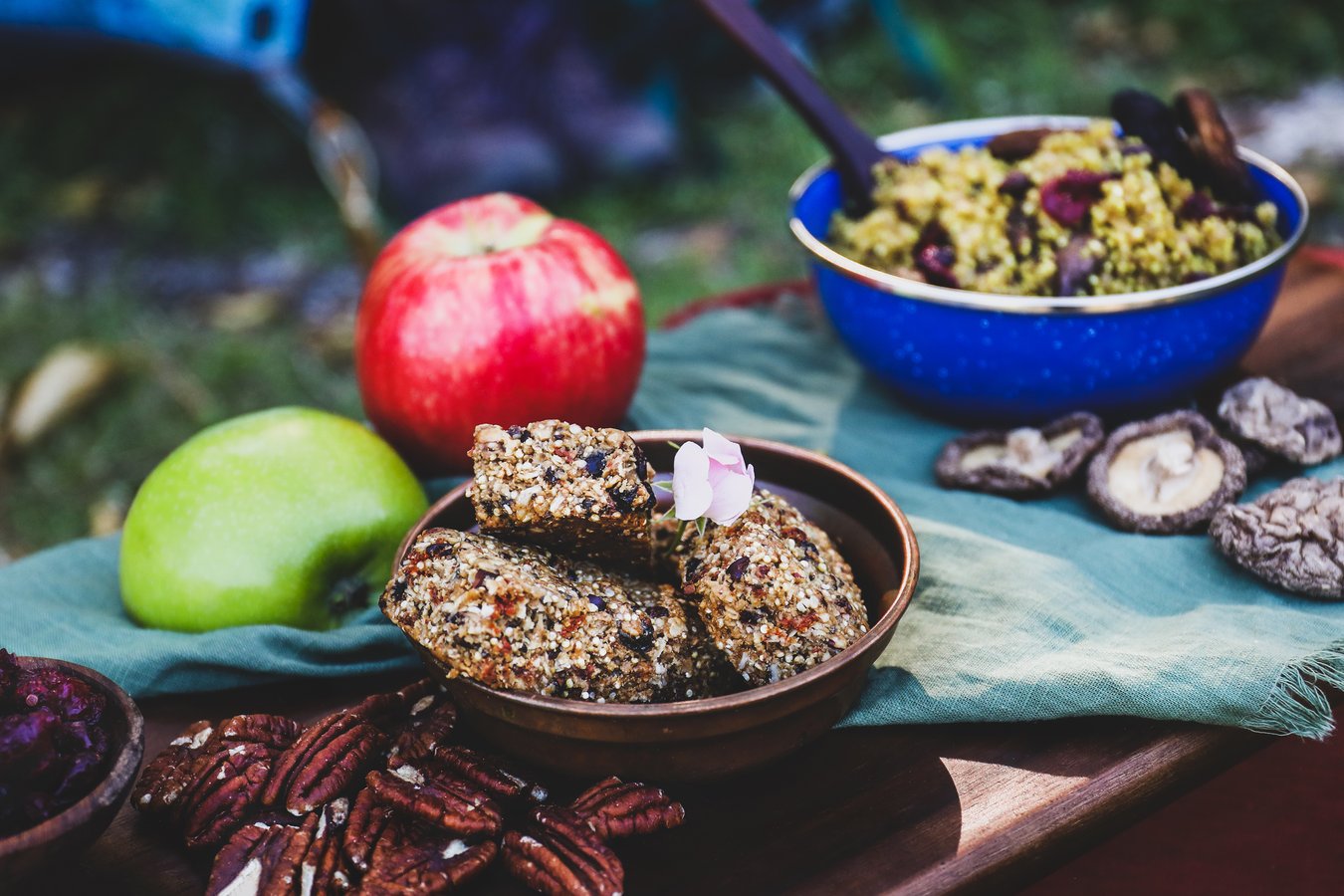 Vegetarian and gluten-free camping food