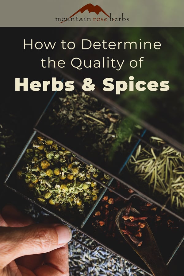 Organic Dried Herbs: What You Need to Know for Safety and Best Quality Pinterest pin for Mountain Rose Herbs
