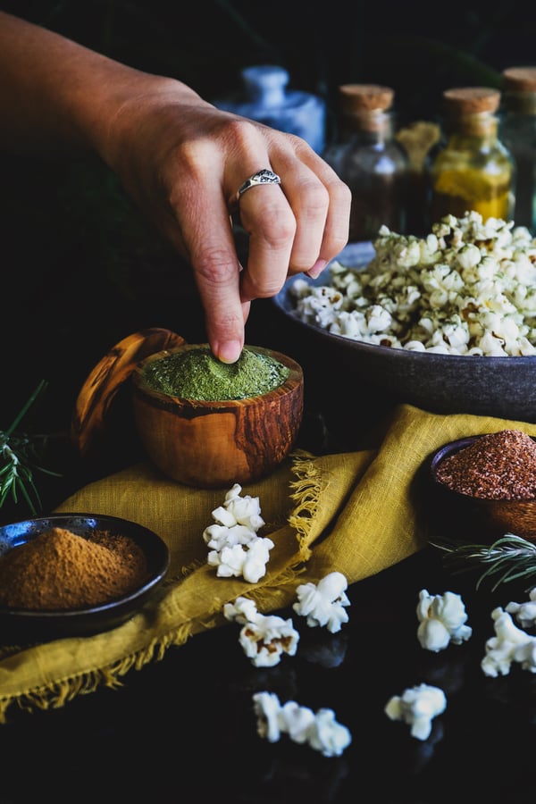 Green Herbal Salt and Popcorn