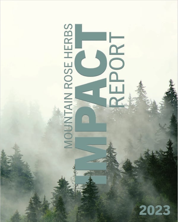 Cover of the Mountain Rose Herbs' Impact report