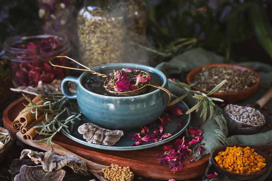 Organic ingredients used for tea