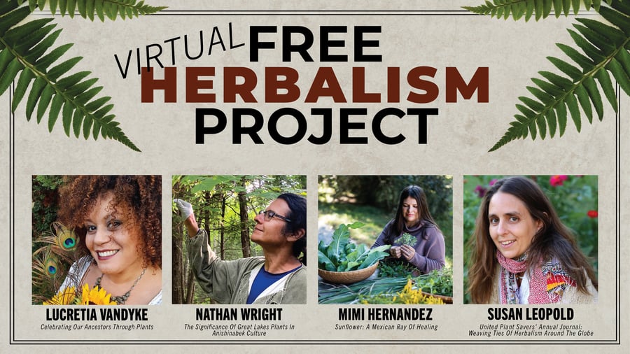 Photos of the presenters of this year's Free Herbalism Project