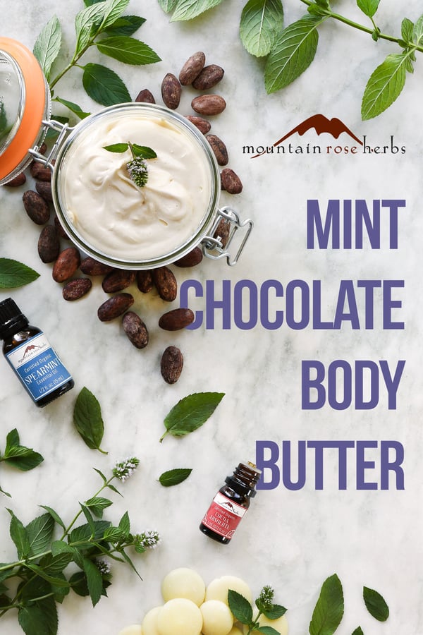Mint Chocolate Body Butter Pinterest Pin for Mountain Rose Herbs