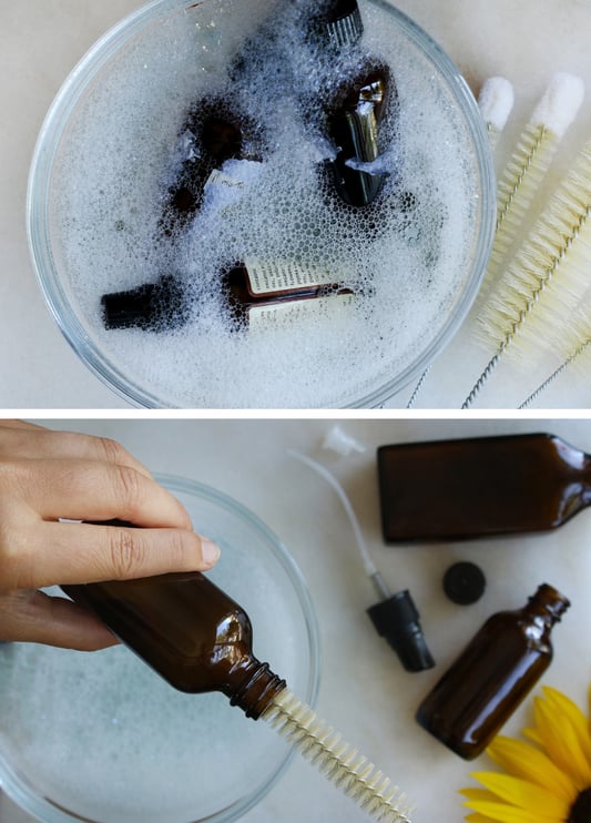 How to soak labels off bottles
