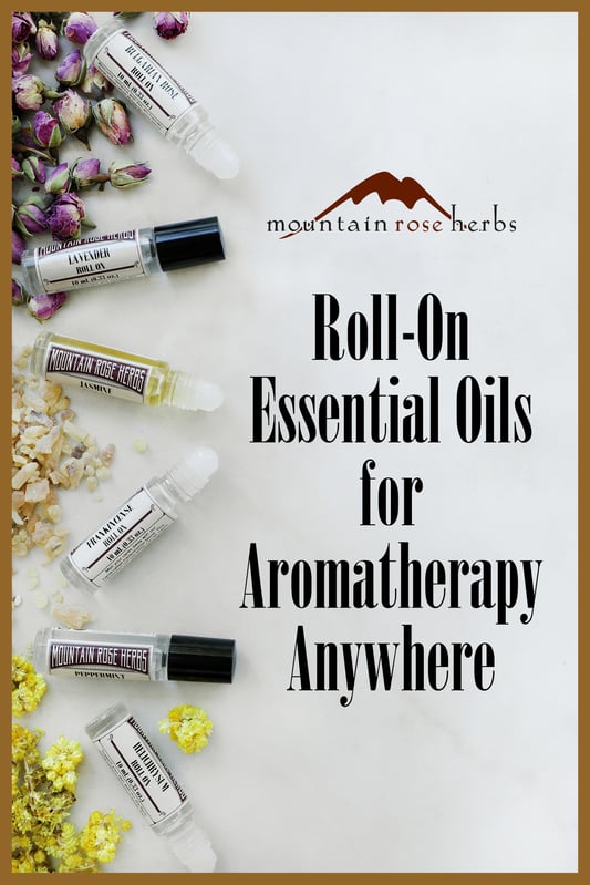 Essential oil roll-ons for aromatherapy include pre-diluted aromatic essential oils in a portable and convenient roller bottle for easy use.