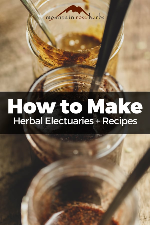 Electuaries in jars for Pinterest