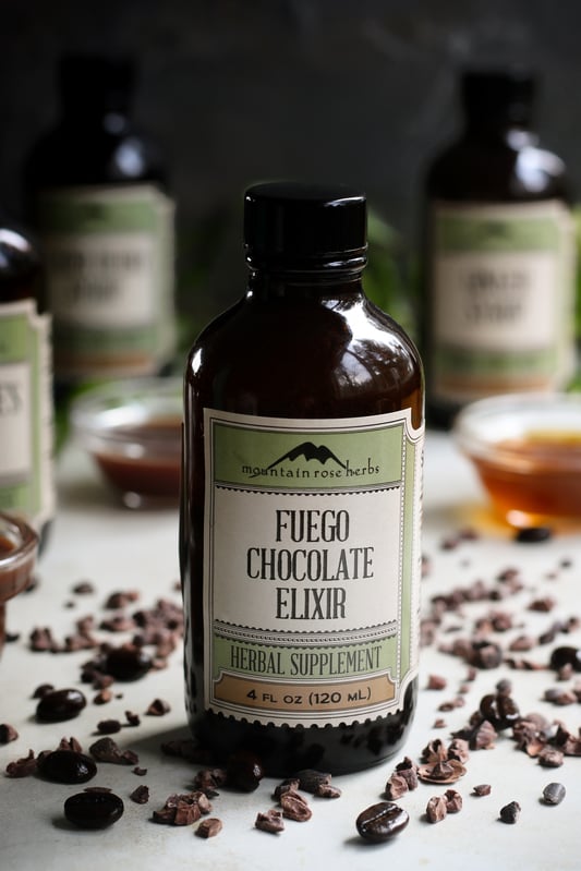 Mountain Rose Herbs' chocolate elixirs are made with organic and fair trade cacao blended with natural wellness herbs.