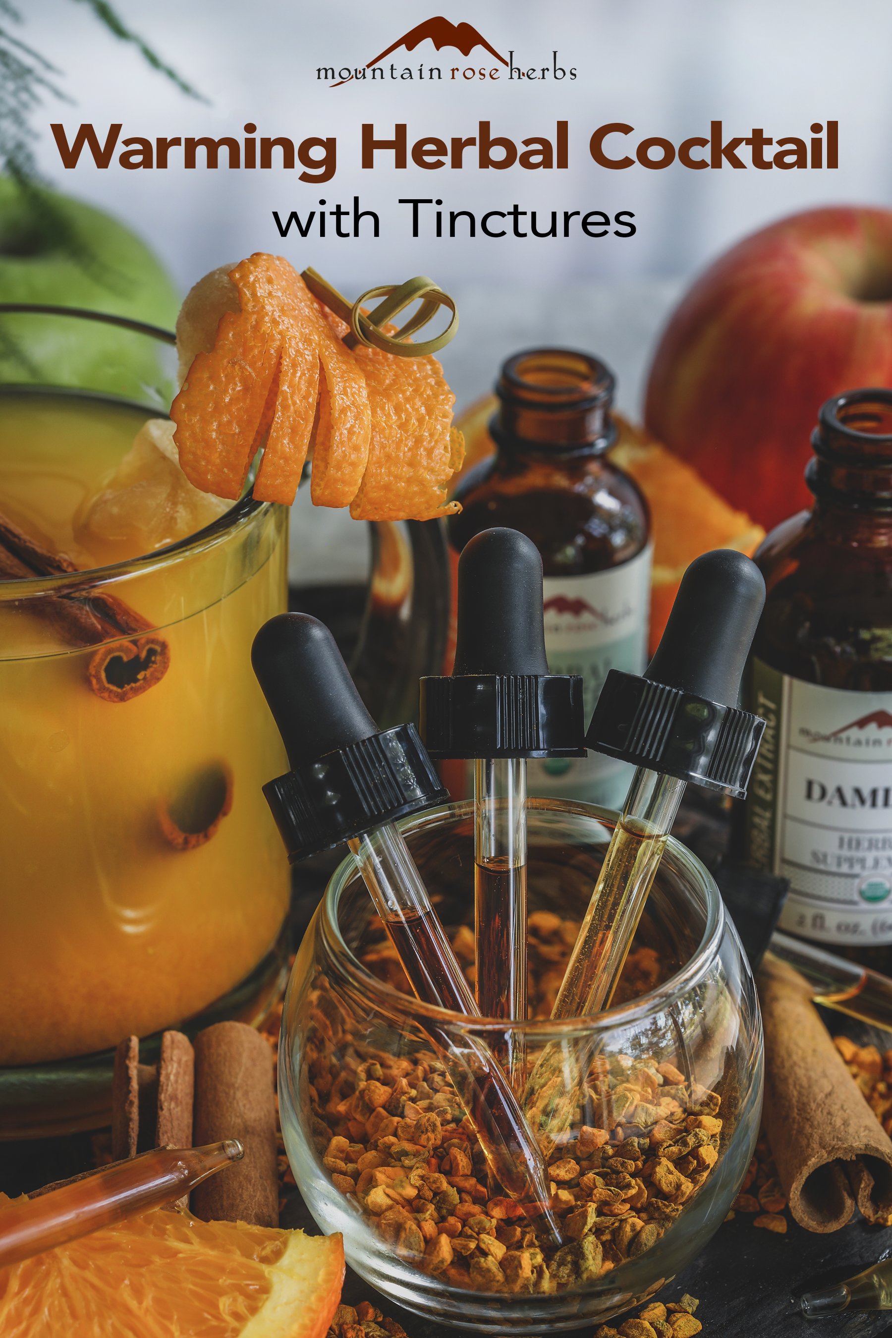 Pinterest Image for How to Make an Herbal Cocktail with Tinctures