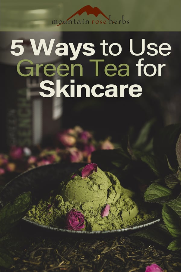 Pinterest photo for 5 Simple Skin Care Recipes with Green Tea