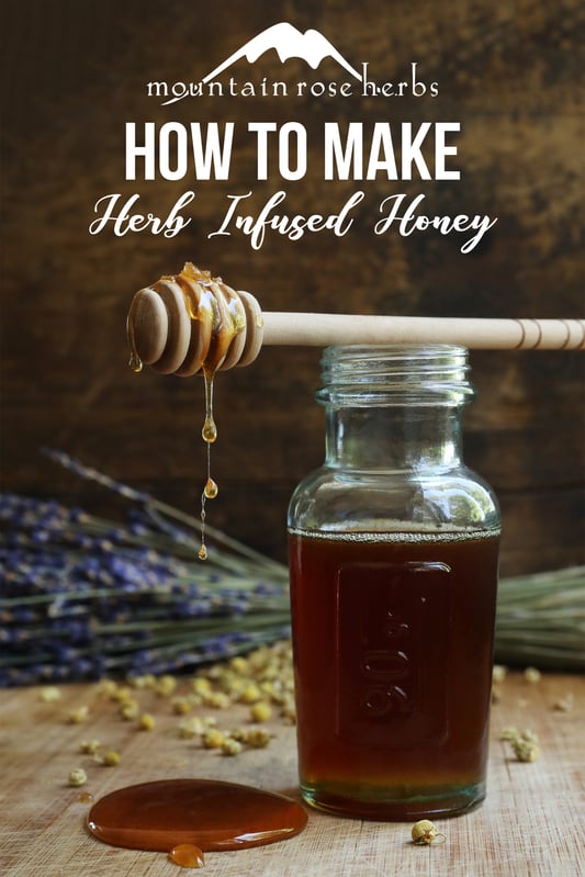 Pin for how to make herb infused honey
