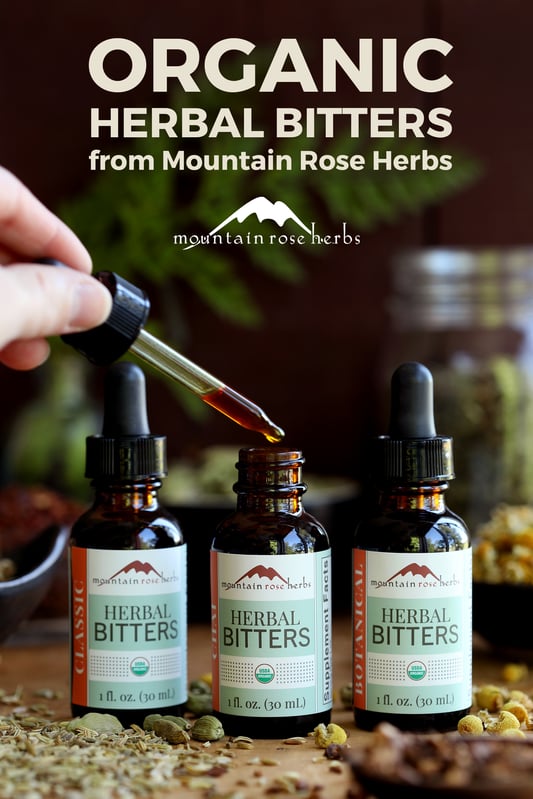 Herbal bitters pin by Mountain Rose Herbs