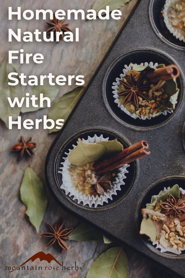 Pinterest image for Homemade Natural Fire Starters