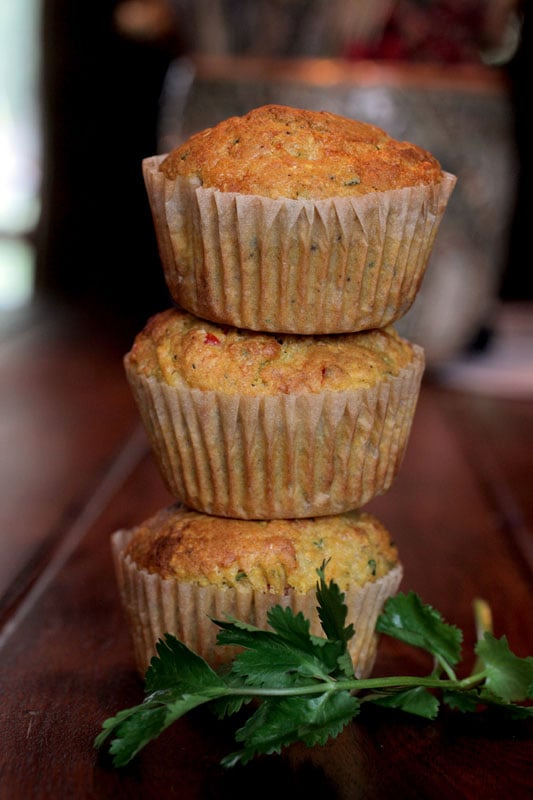 Cheddar Pepper Cornbread Muffins by Mountain Rose Herbs