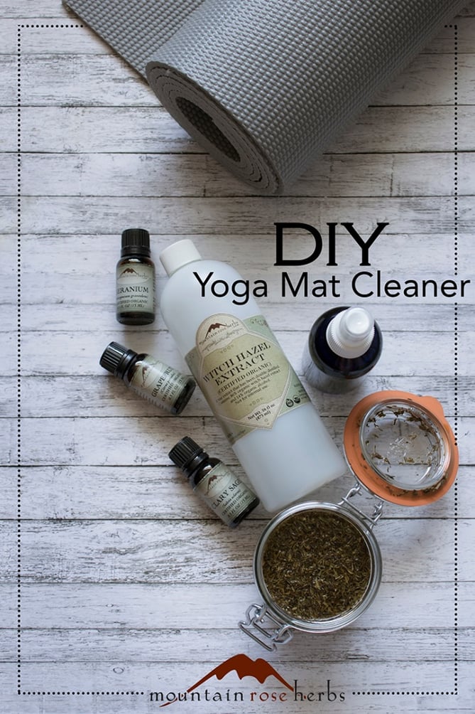 DIY Yoga Mat Cleaner Sprays with Witch Hazel