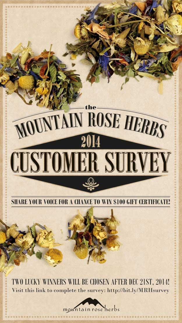 Mountain Rose Herbs Customer Survey 2014