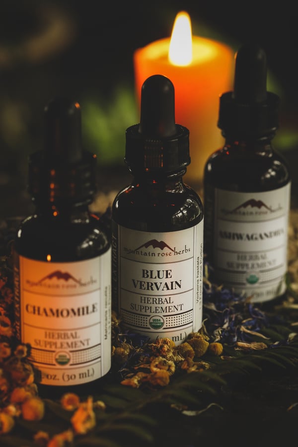 Chamomile, blue vervain, and ashwagandha extract