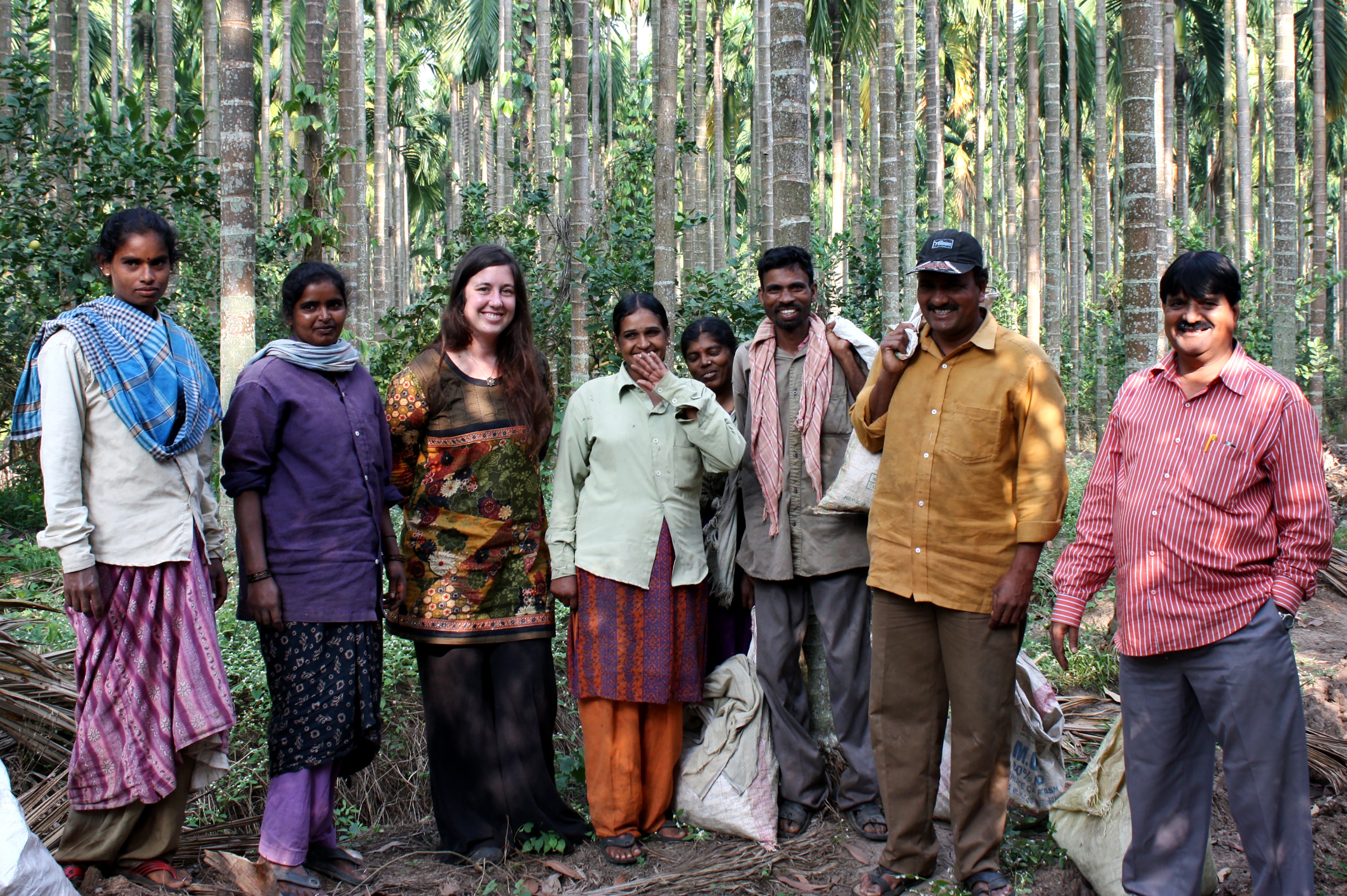 Group of people in forest located in India