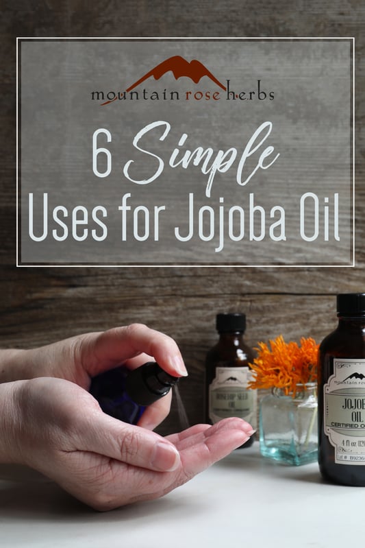 Pinterest link to Mountain Rose Herbs. Various ways to use jojoba oil.