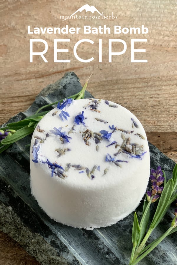  Lavender Bath Bomb Recipe Pinterest pin from Mountain Rose Herbs