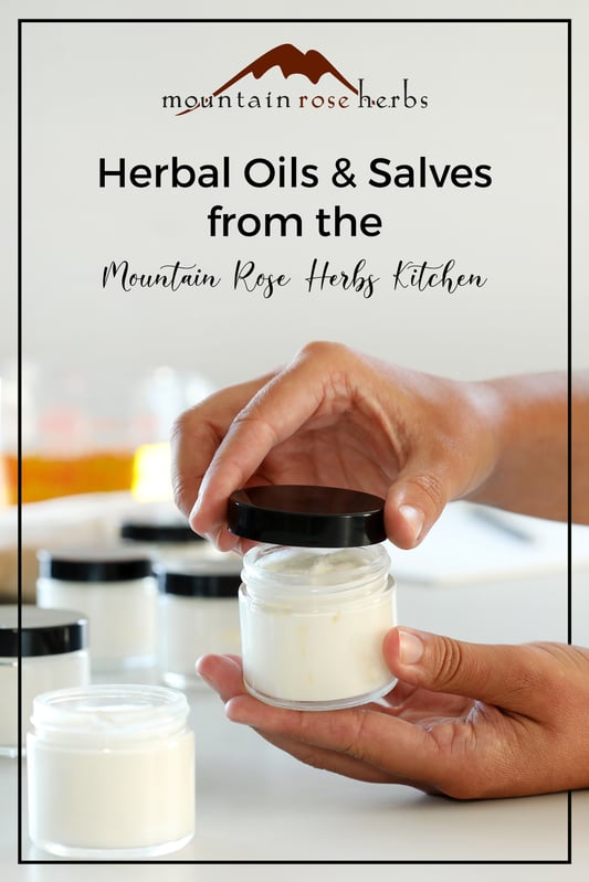 Learn about how Mountain Rose Herbs makes small batch herbal salves, oils, creams, and lotions in our kitchen. 