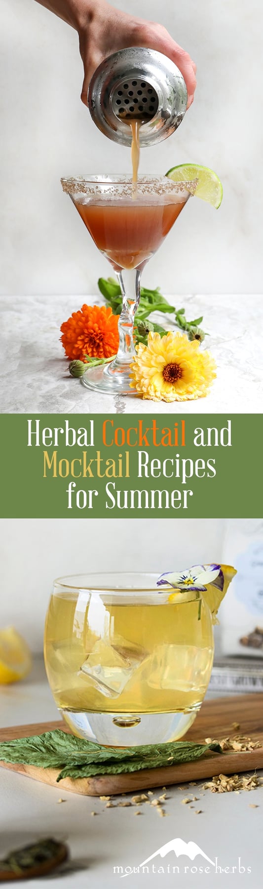Herbal Cocktail and Mocktail Recipes for Summer