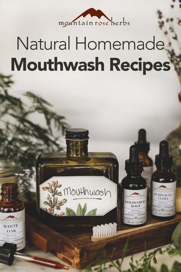 Pinterest Image for Herbal Mouthwash Recipe