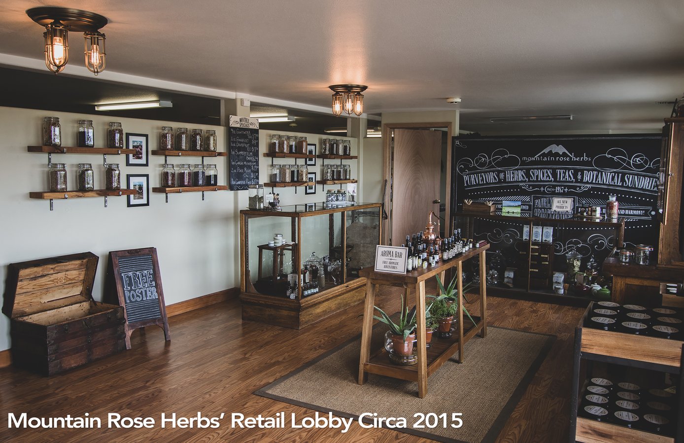 Mountain Rose Herbs Mercantile retail lobby circa 2015