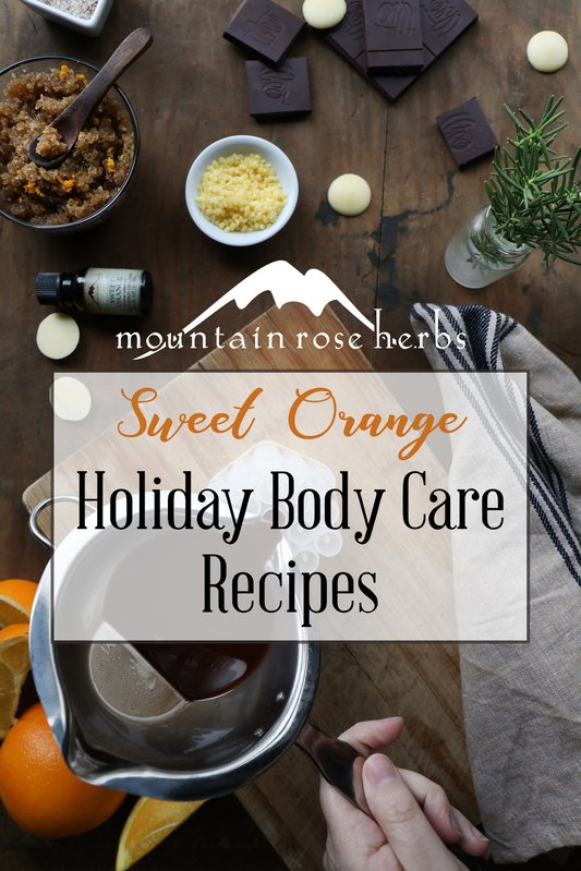Pin for Sweet Orange Holiday Body Care Recipes from Mountain Rose Herbs