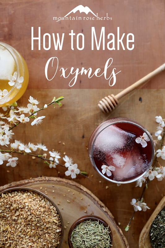 Herbs can be infused with vinegar and honey to create an herbal oxymel for wellness support. 