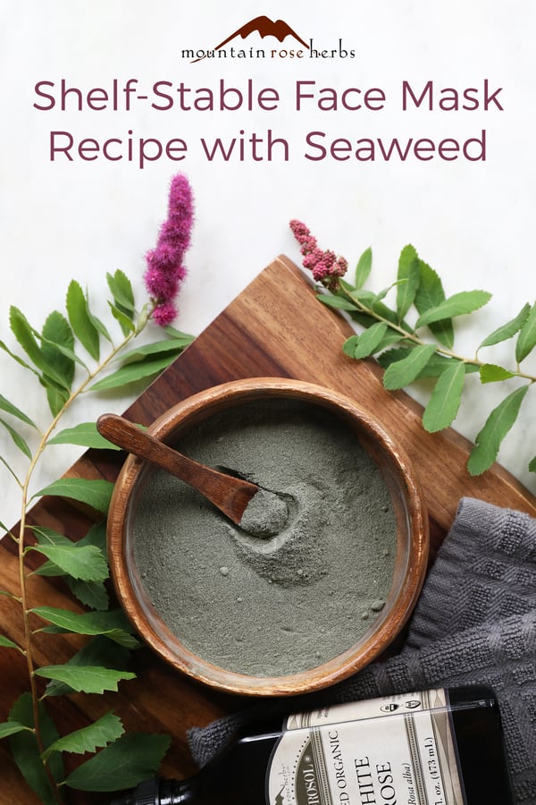 Seaweed Dry Face Mask Pinterest pin from Mountain Rose Herbs