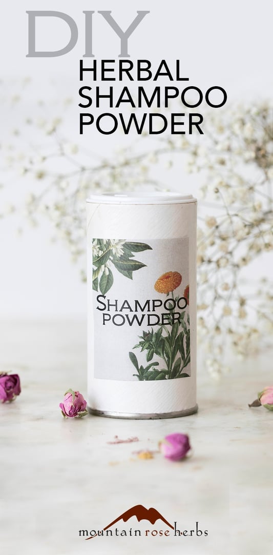 DIY Dry Shampoo Recipes Pinterest Pin from Mountain Rose Herbs