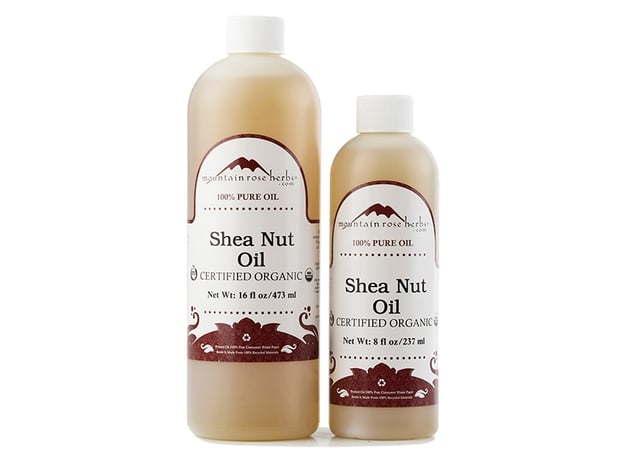 certified organic shea nut oil in 16 oz. and 8 oz. bottles 
