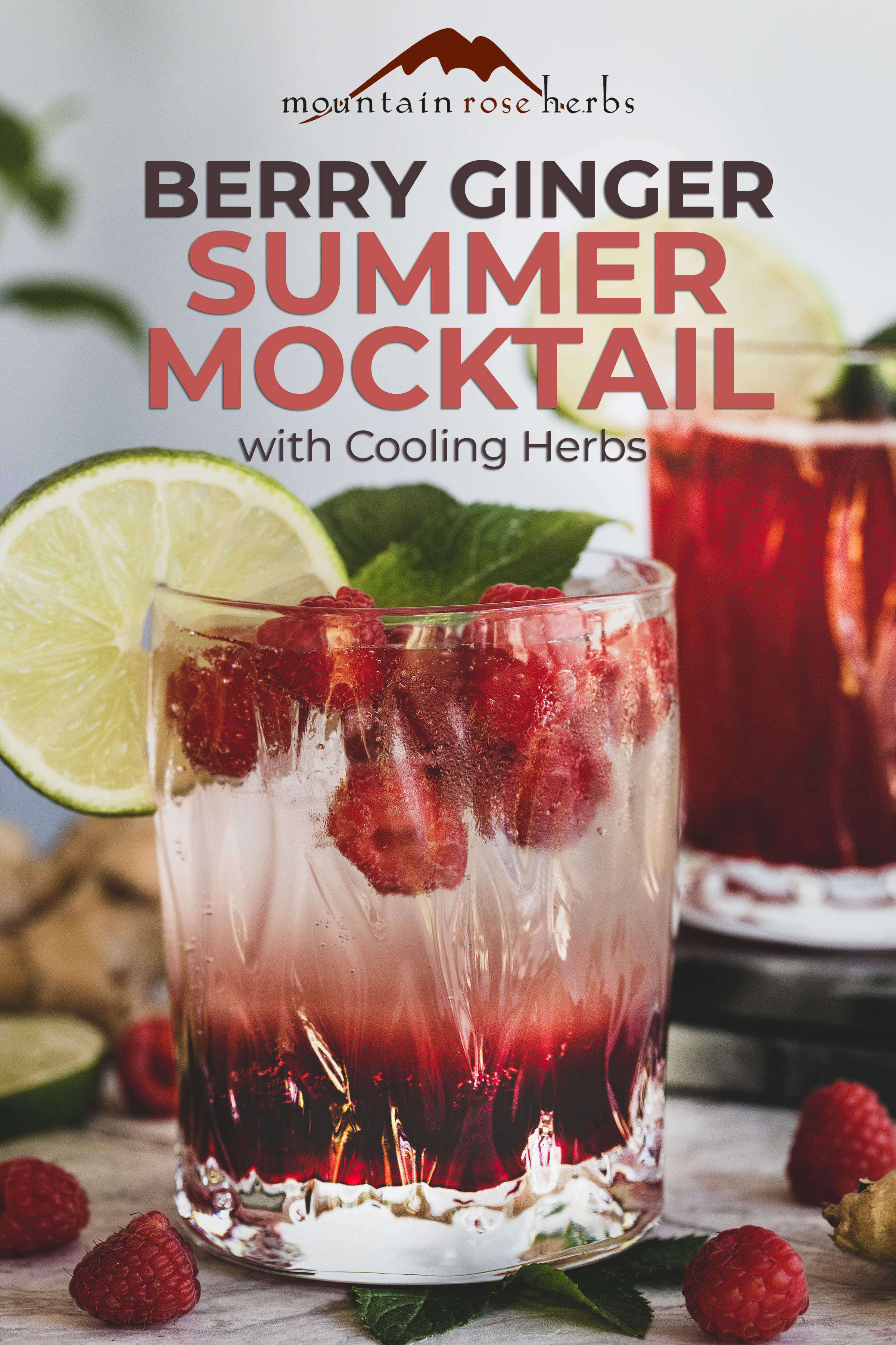 Berry Summer Mocktail Recipe with Cooling Herbs