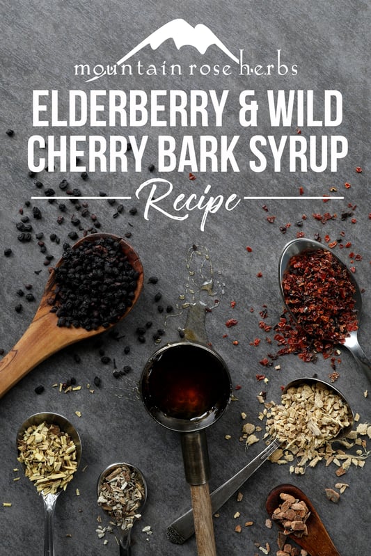 Pin to Elderberry and Wild Cherry Bark Syrup
