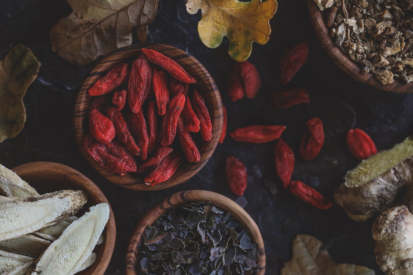 Traditional Chinese Medicine herbs for autumn soups.
