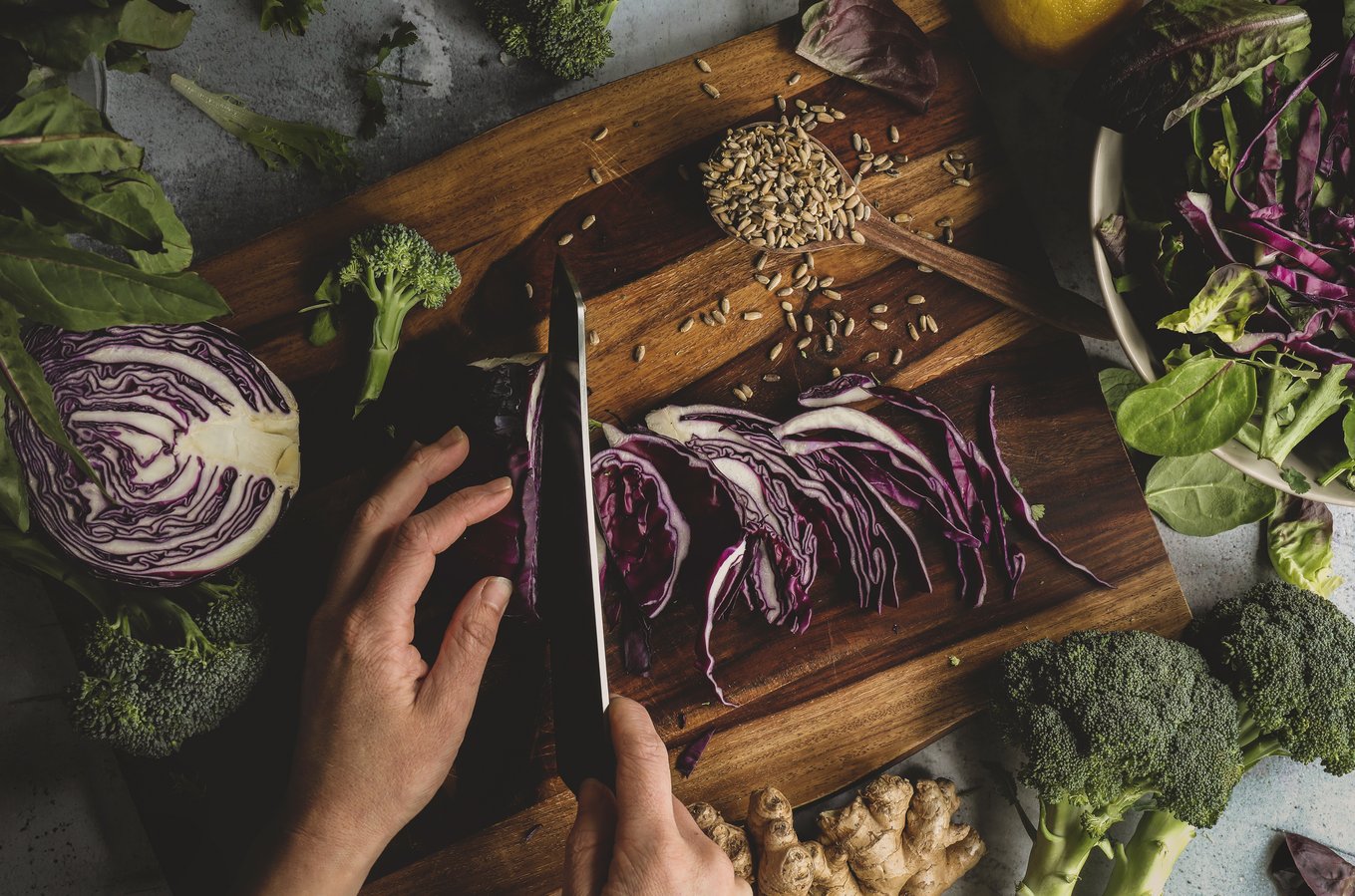 Cabbage, seeds and broccoli