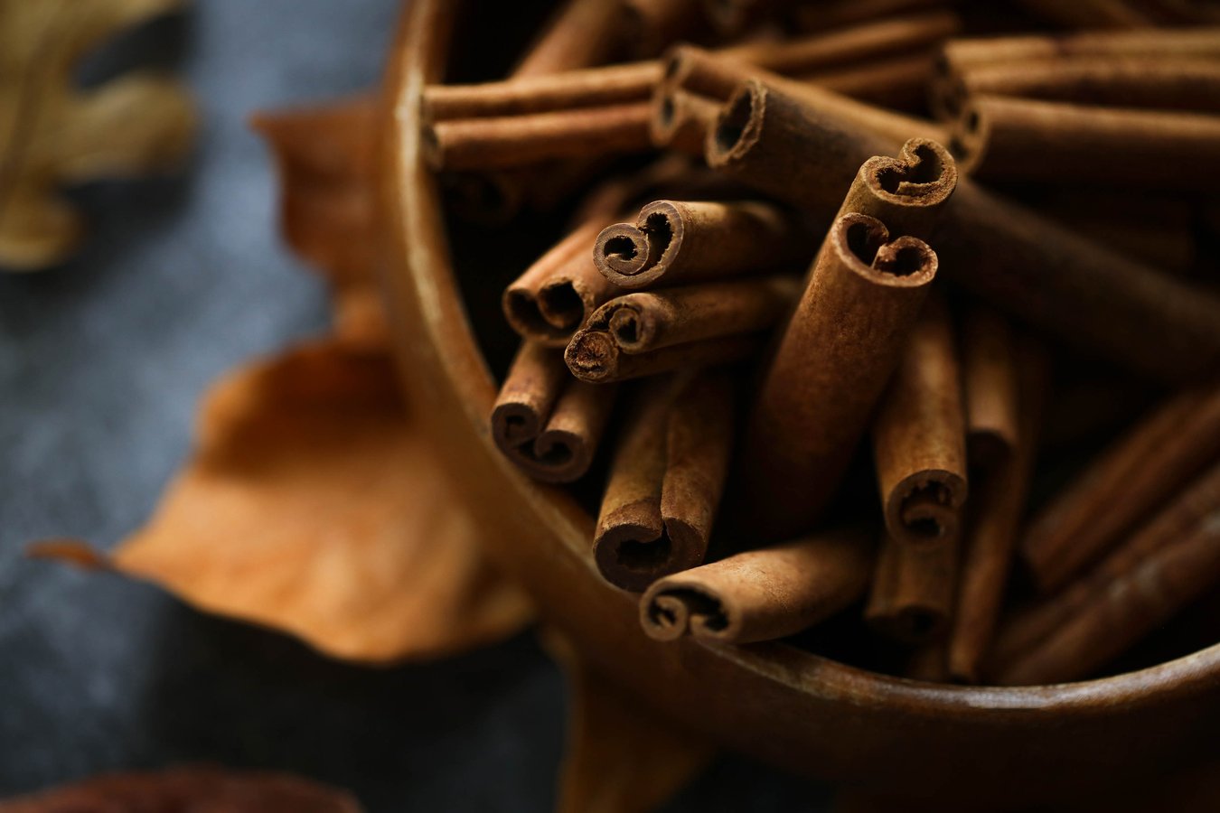 Bowl of cinnamon sticks