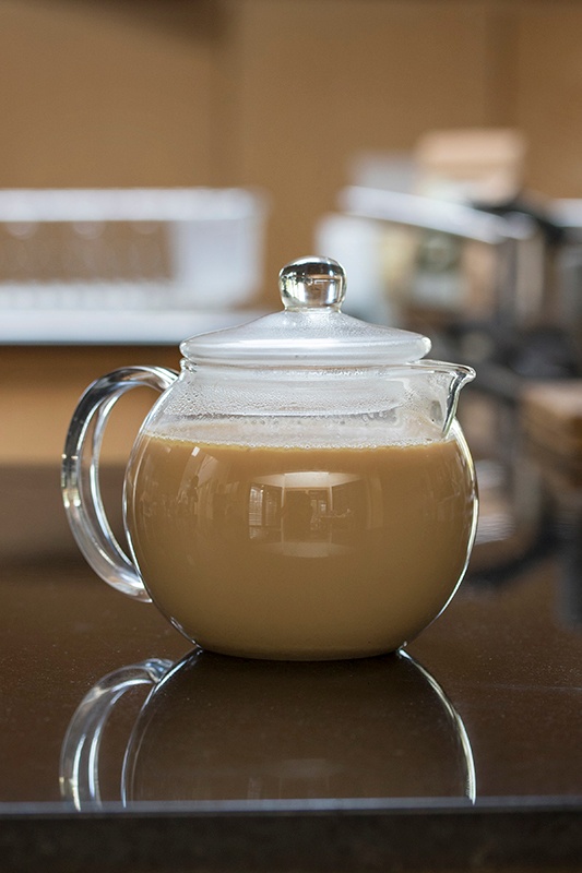 Chai Tea In Glass Tea Pot