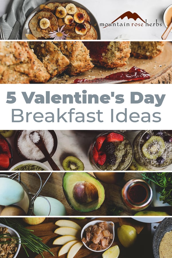 Valentine's Day Breakfast: Vegan, Gluten-Free, and Keto-Friendly Recipes Pinterest Pin for Mountain Rose Herbs