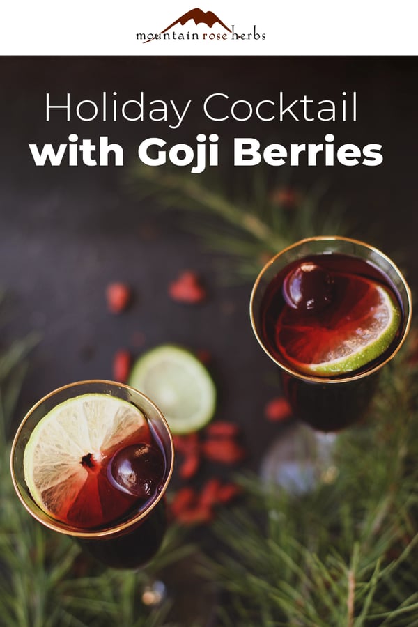 Holiday Cocktail with Goji Berries - Pinterest