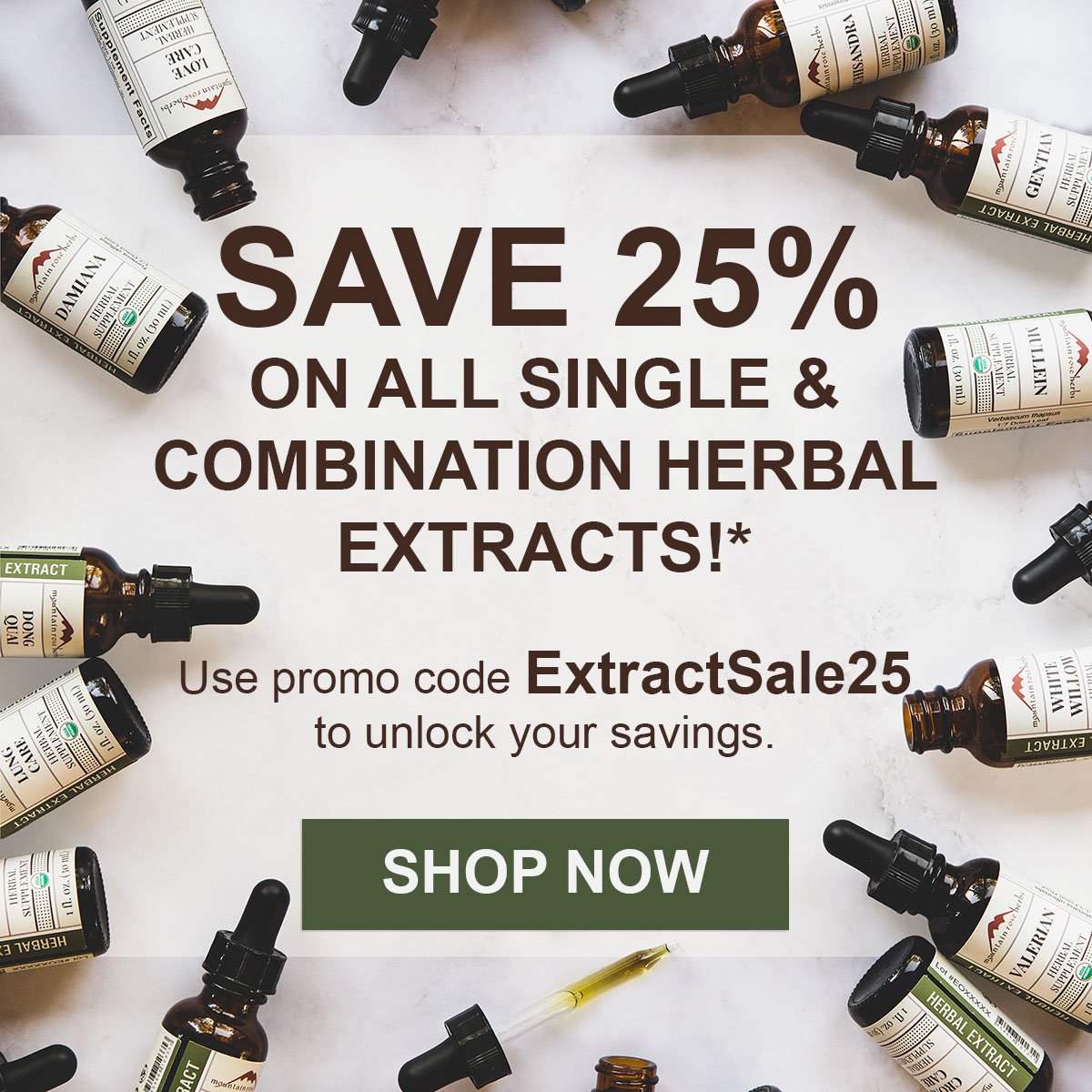 Save 25% on Extracts Sale Link