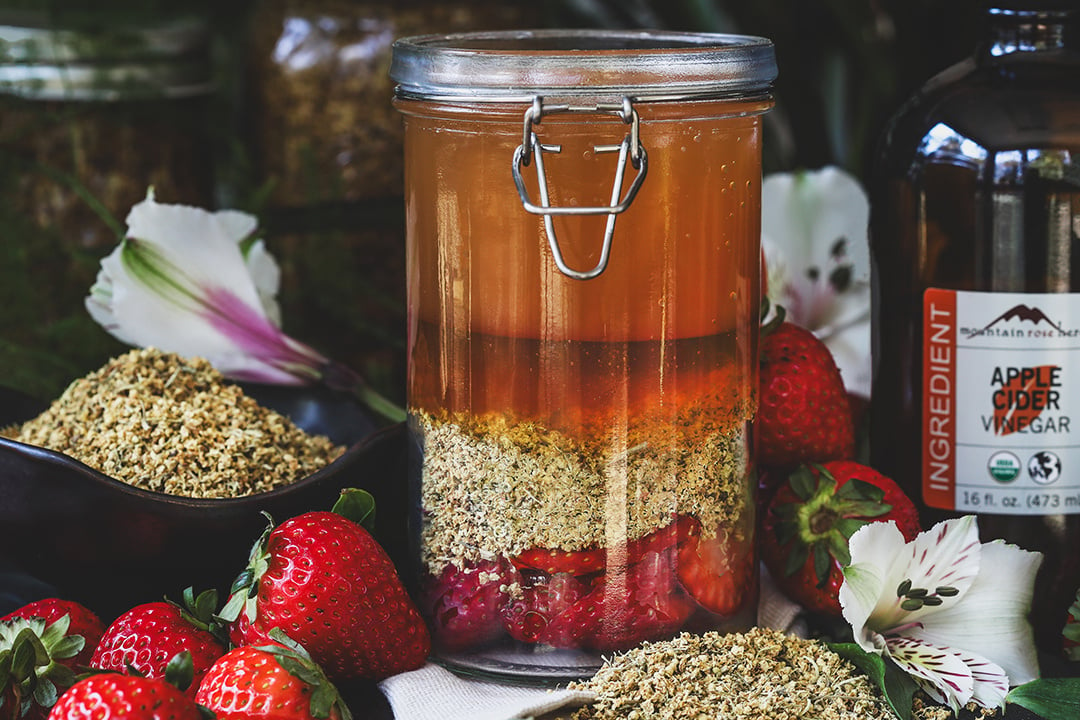 Strawberry Elderflower Shrub Recipe